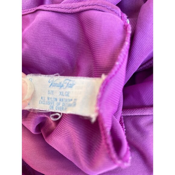 Vintage Vanity Fair Purple Sleeveless Nightgown V Neck Size XLarge - Picture 9 of 9